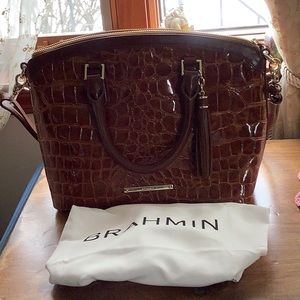Brahmin Duxbury Satchel - Tan Gustavo